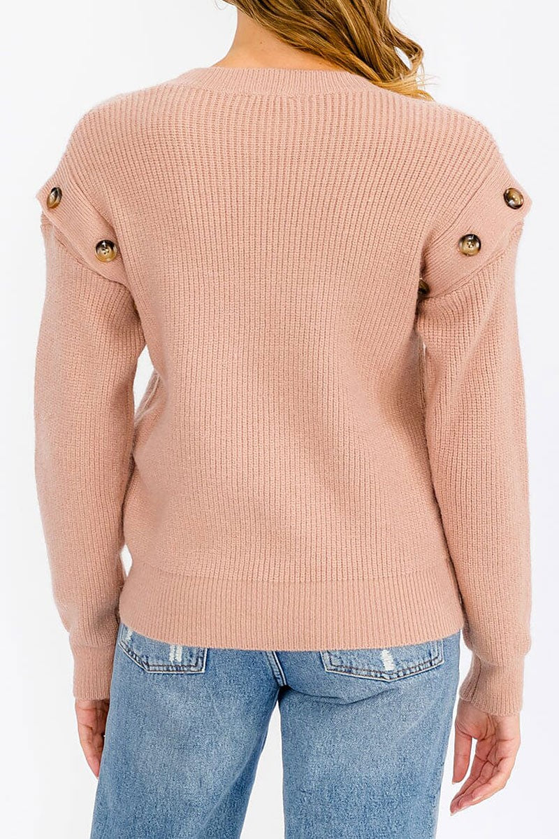 Long removable sleeves pullover sweater (RVWT5852)