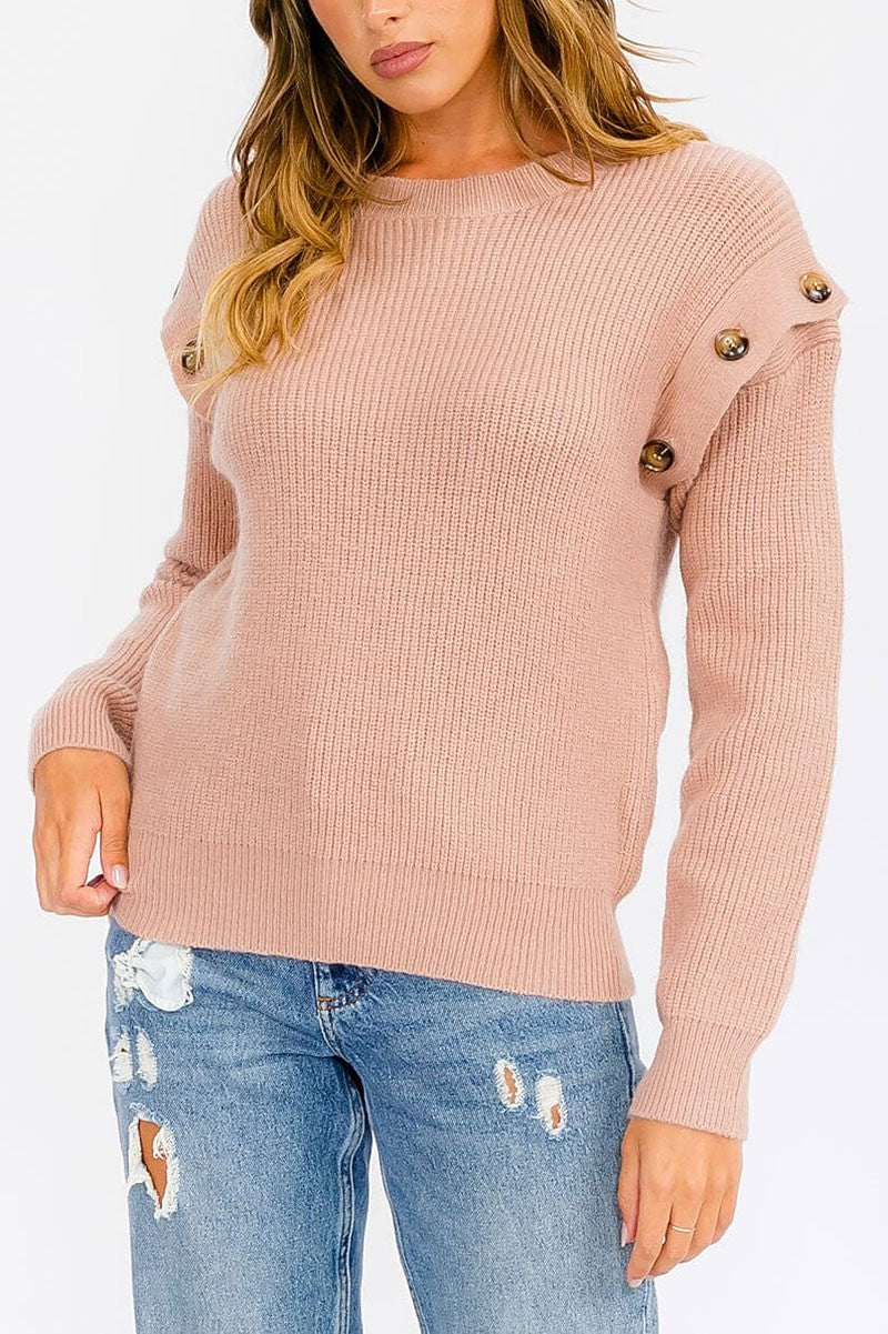 Long removable sleeves pullover sweater (RVWT5852)