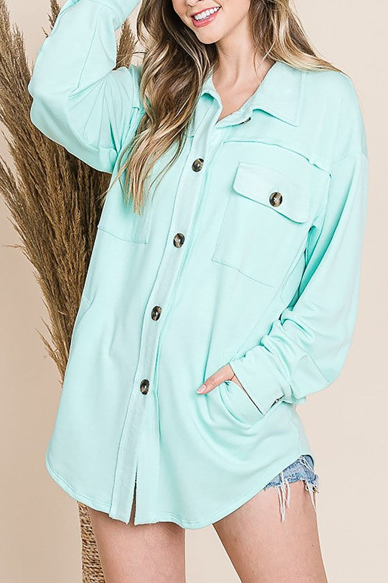 Button-up front flap pocket jacket (RSSW4626)