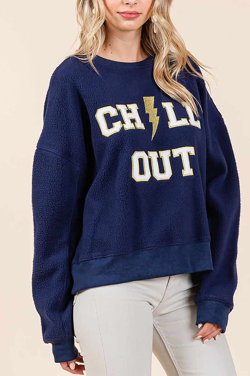 Chill out patched sweatshirt (RSH2444)