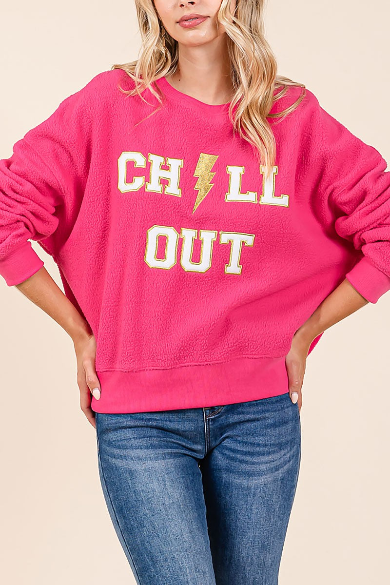 Chill out patched sweatshirt (RSH2444)