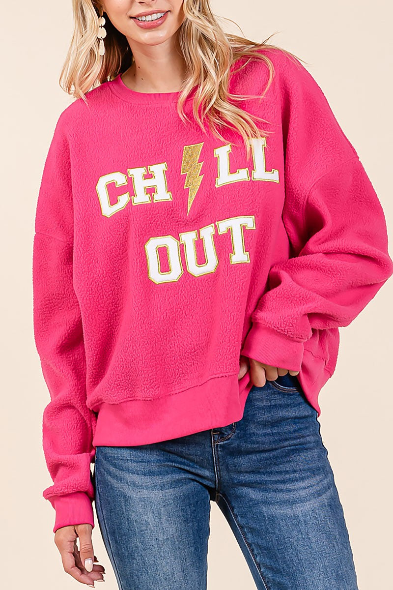 Chill out patched sweatshirt (RSH2444)