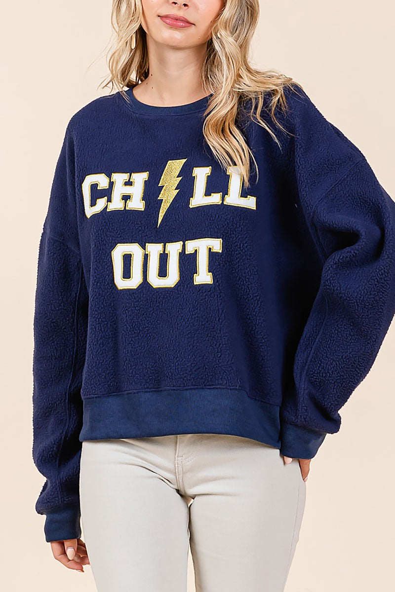 Chill out patched sweatshirt (RSH2444)