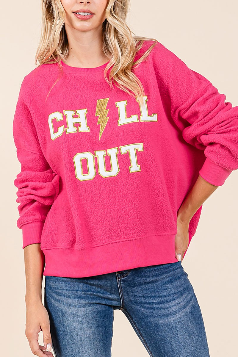 Chill out patched sweatshirt (RSH2444)