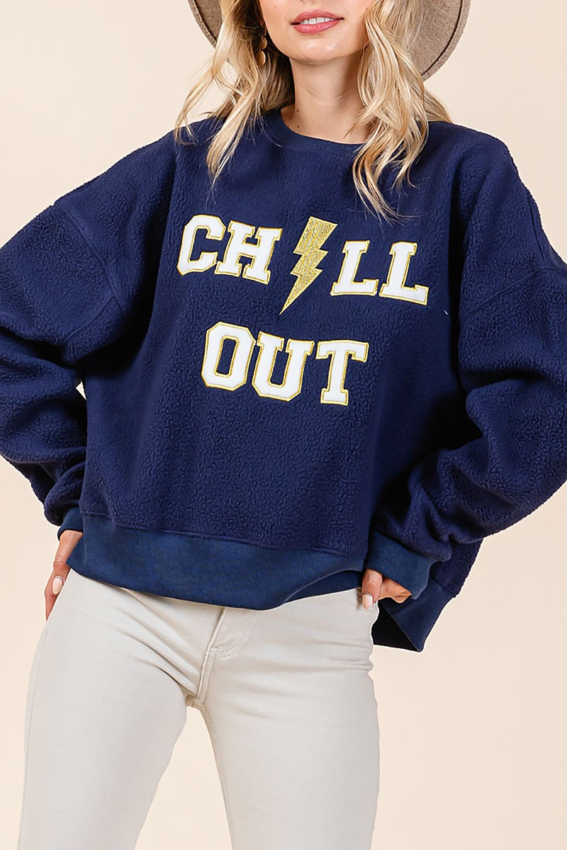 Chill out patched sweatshirt (RSH2444)