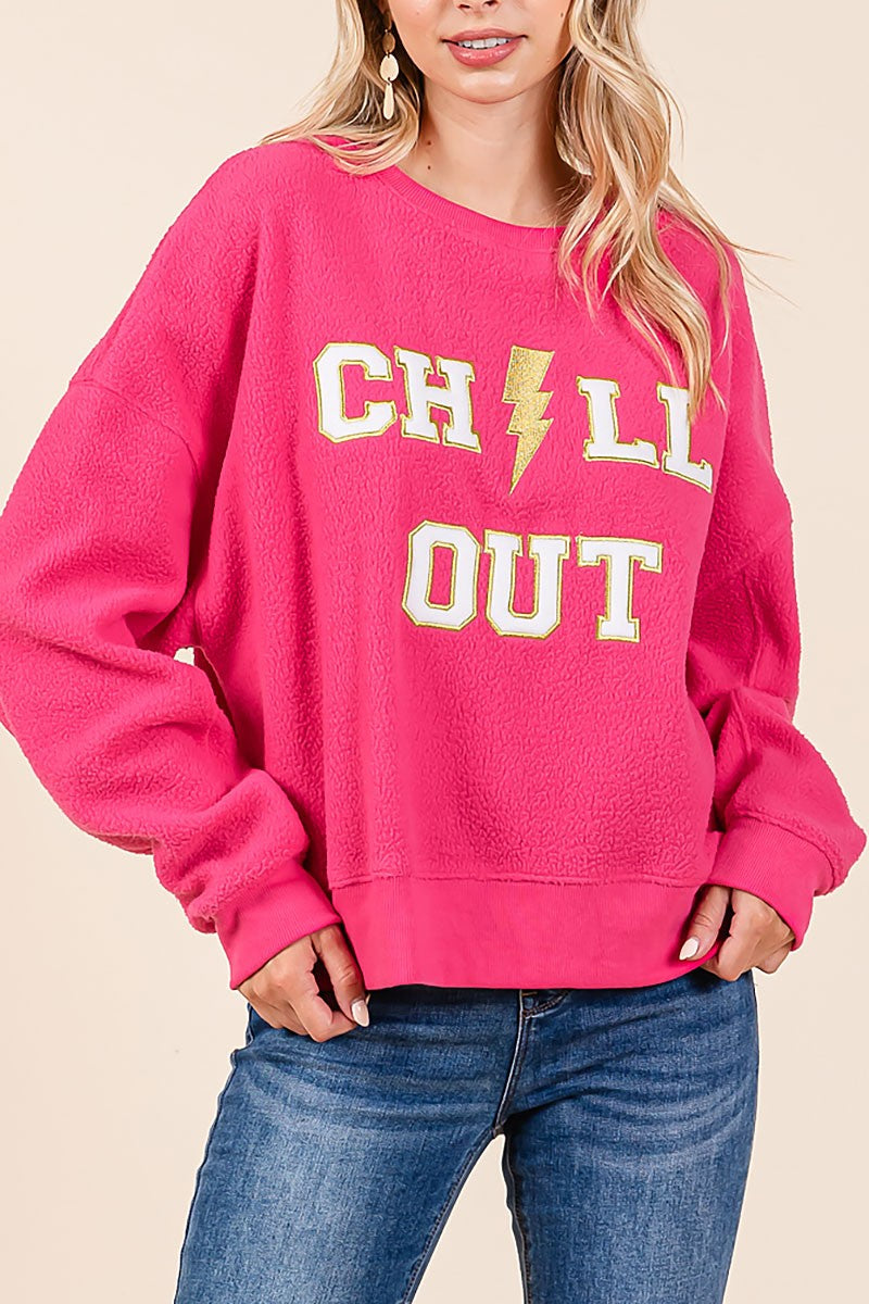 Chill out patched sweatshirt (RSH2444)