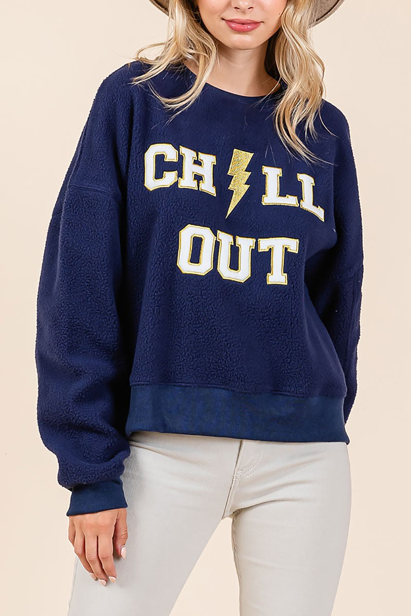 Chill out patched sweatshirt (RSH2444)