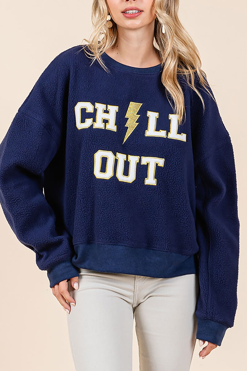 Chill out patched sweatshirt (RSH2444)