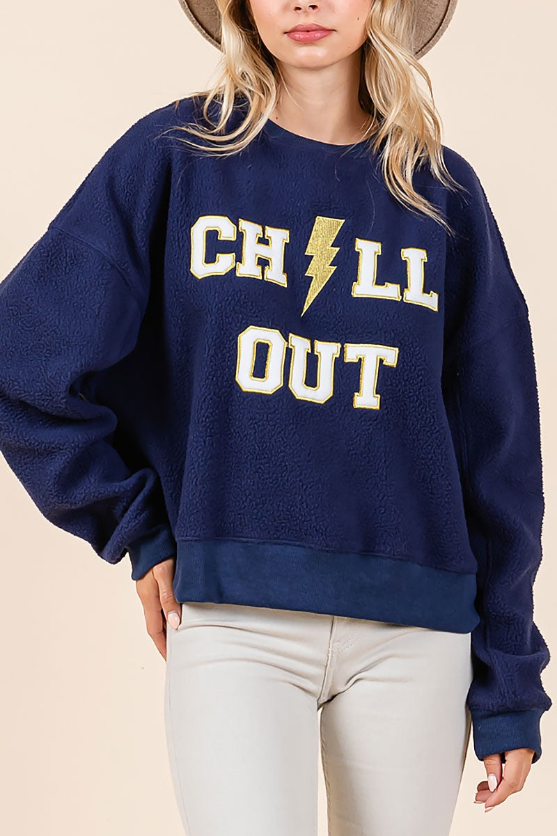 Chill out patched sweatshirt (RSH2444)