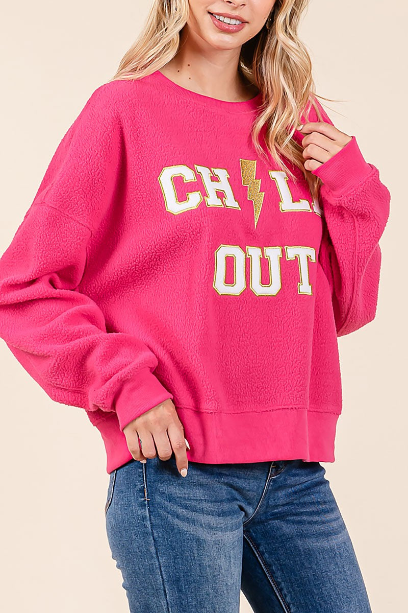 Chill out patched sweatshirt (RSH2444)