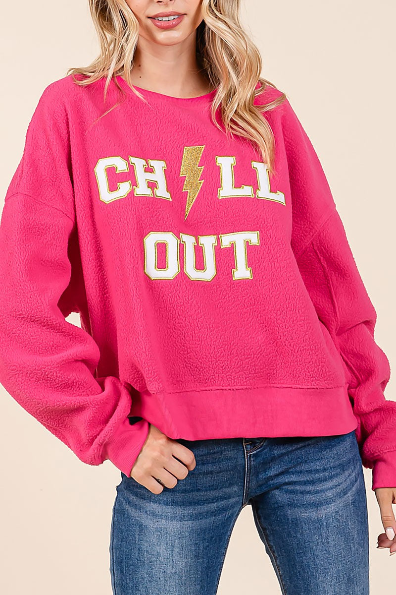 Chill out patched sweatshirt (RSH2444)