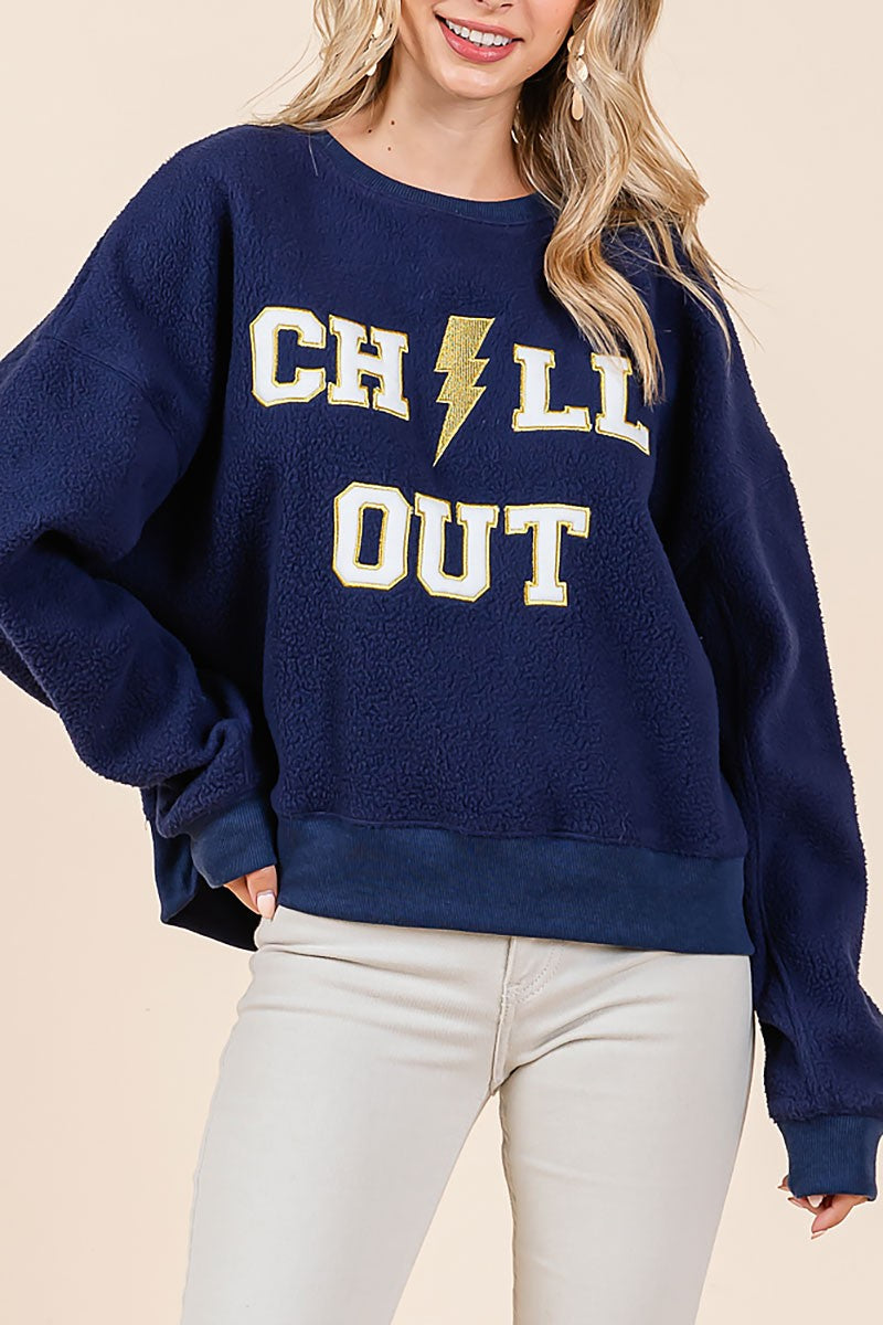 Chill out patched sweatshirt (RSH2444)