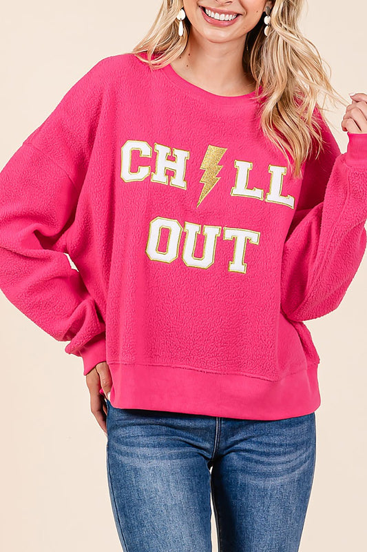 Chill out patched sweatshirt (RSH2444)