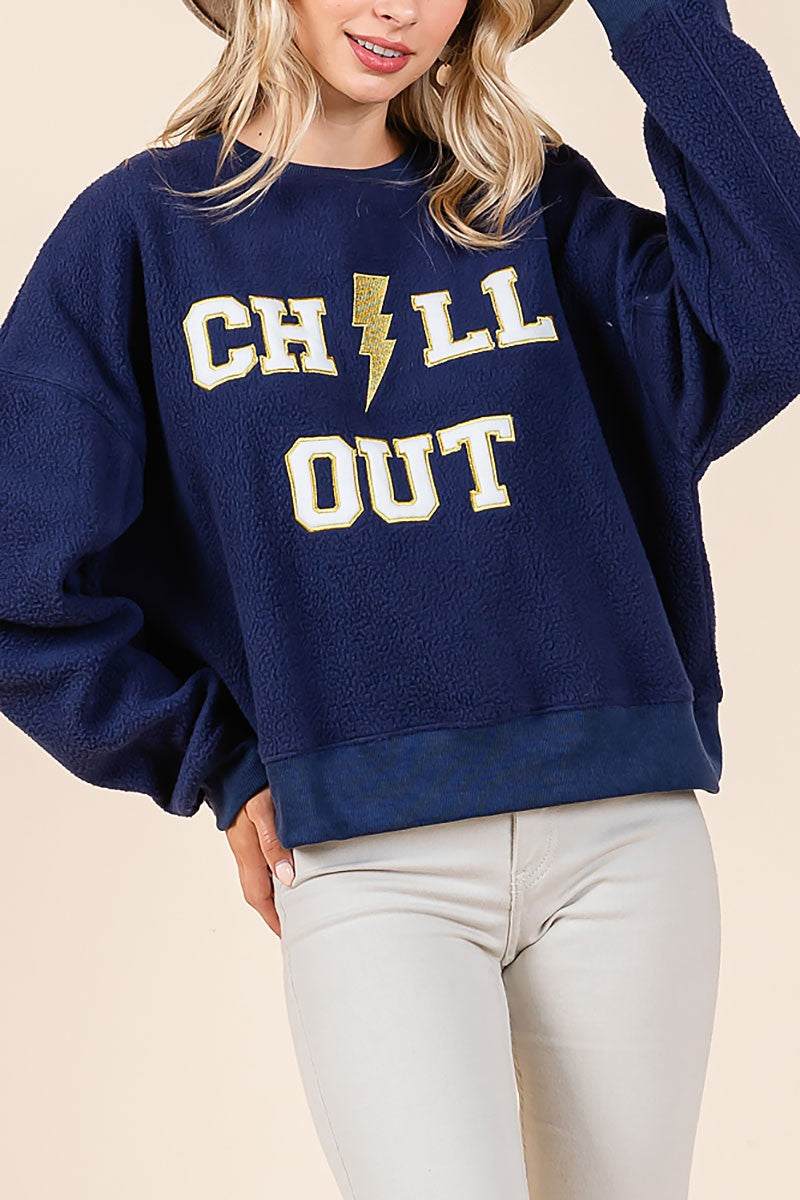 Chill out patched sweatshirt (RSH2444)