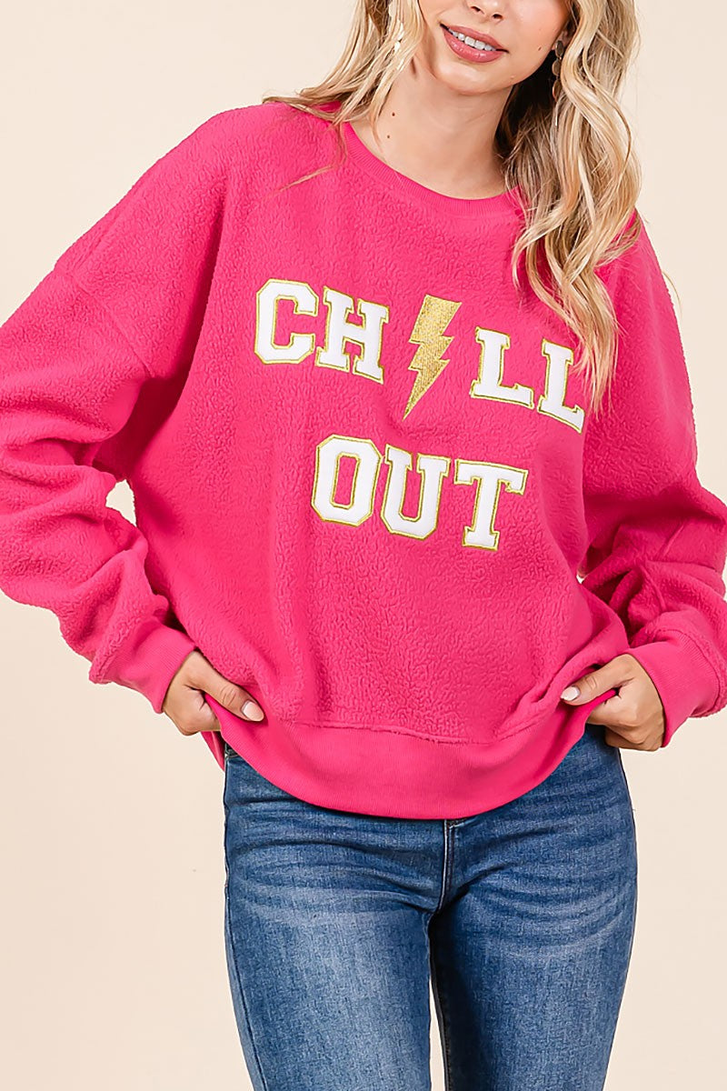 Chill out patched sweatshirt (RSH2444)