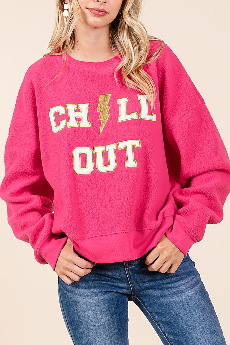 Chill out patched sweatshirt (RSH2444)