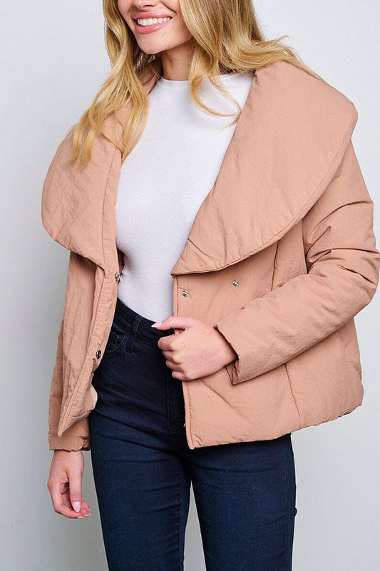 Long sleeve pockets button closure jacket (RVWT6383)