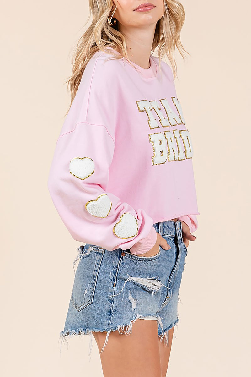 Team bride patched sweatershirt (RSH2450)