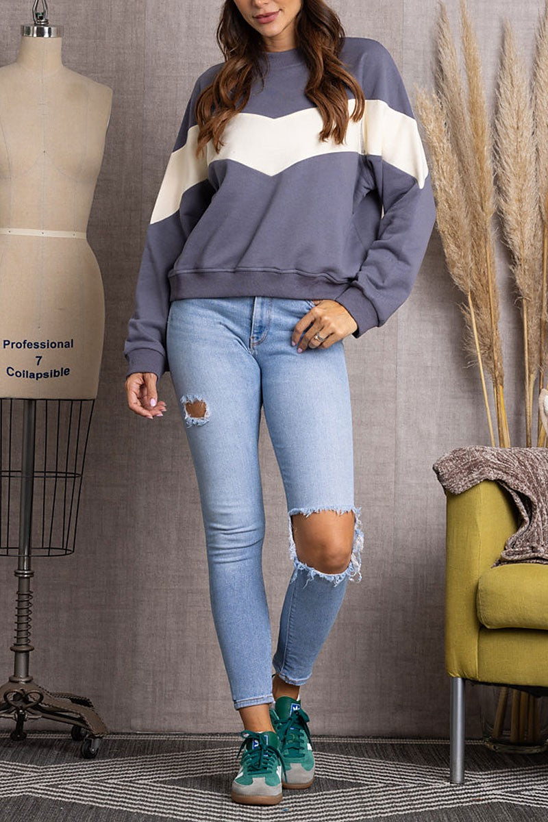 Contrast long sleeve sweater (RSSW4770)