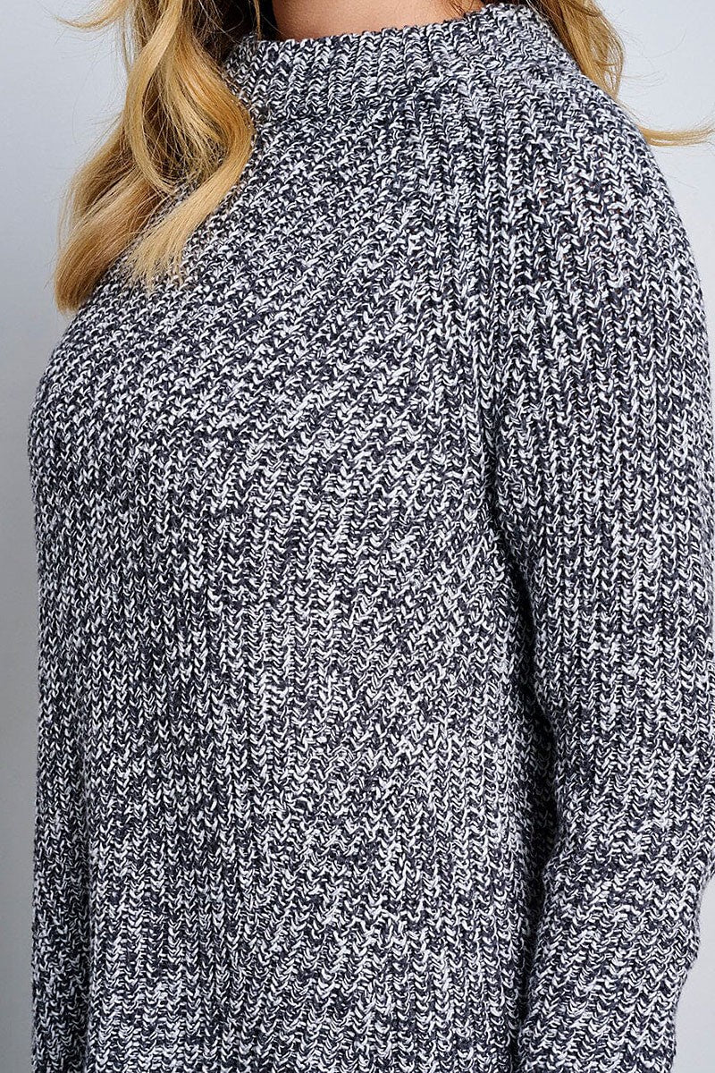 Long sleeve knitted pullover sweater (RVWT6570)