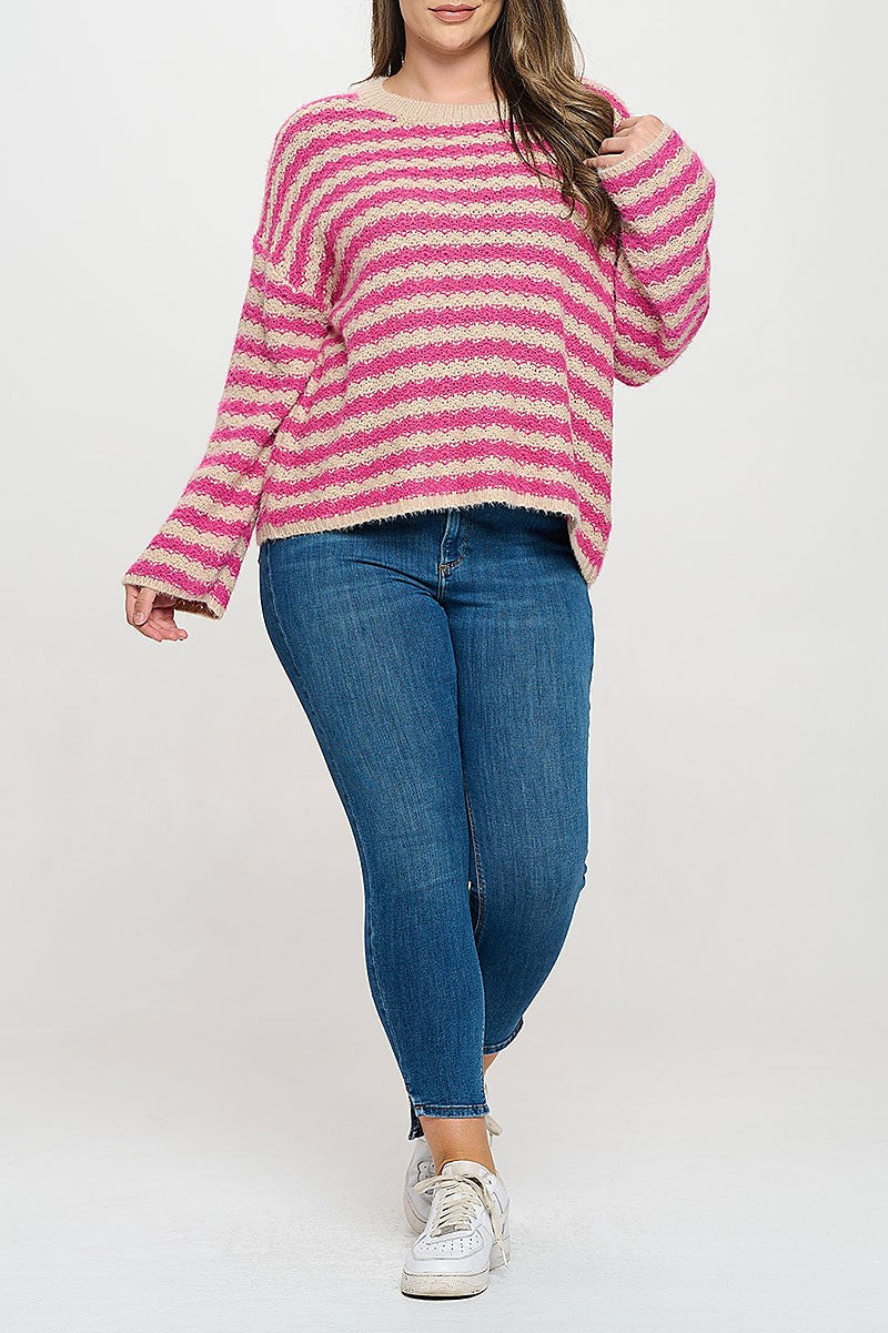 Knitted stripe sweater (RSX8293)