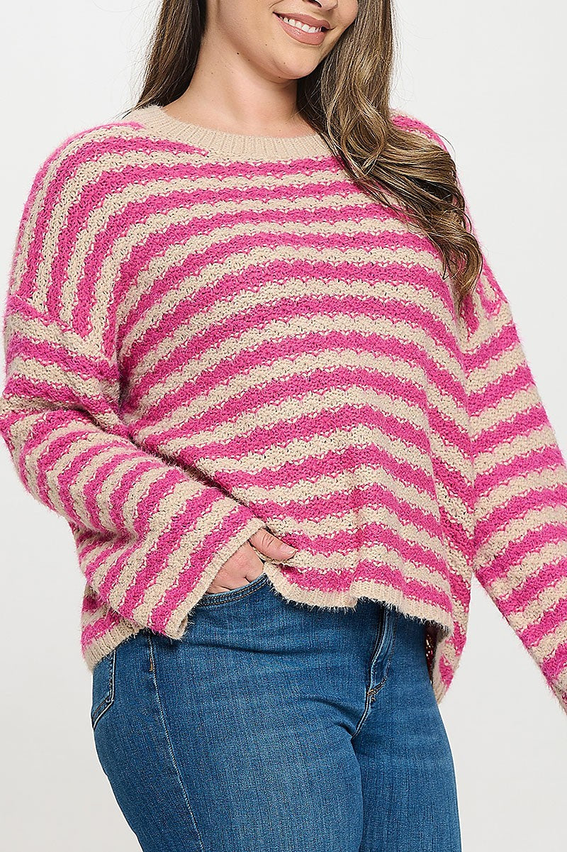 Knitted stripe sweater (RSX8293)