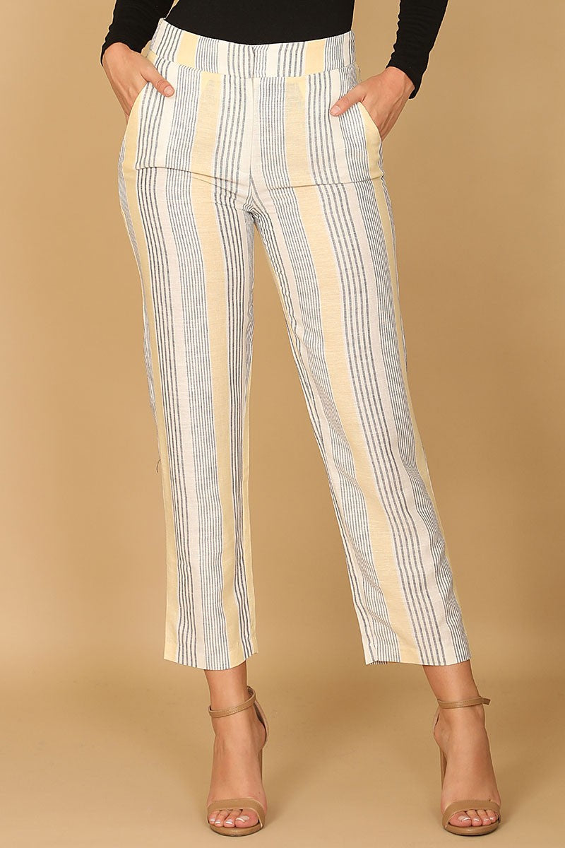 Side pocket detail stripes pants (RSB3964)