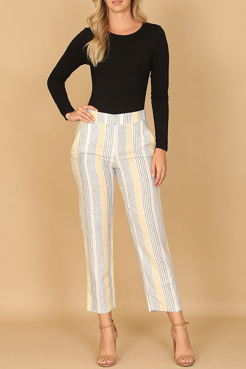 Side pocket detail stripes pants (RSB3964)