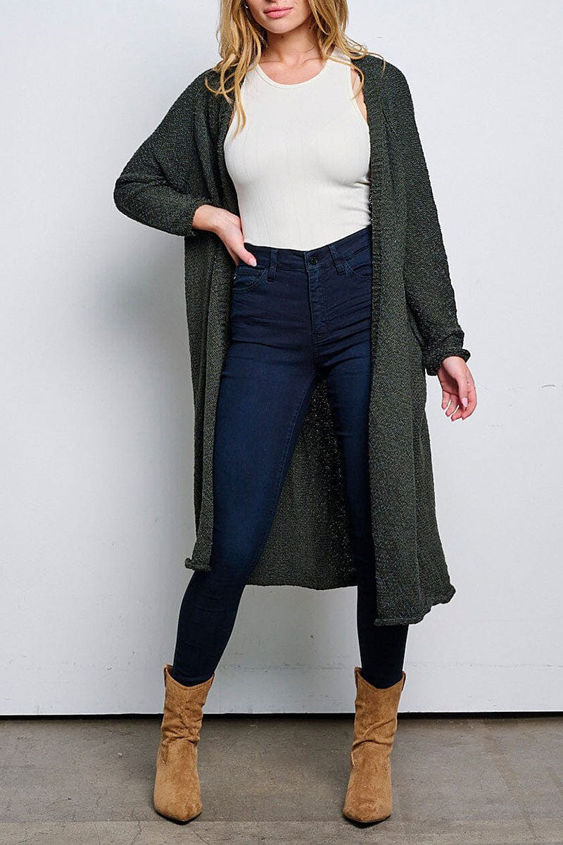 Long sleeve open front cardigan (RVWT7004)