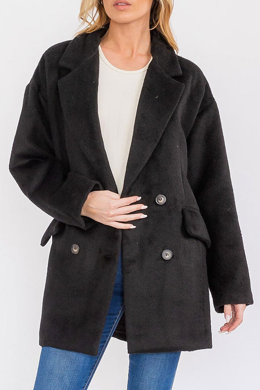 Long sleeve button closure coat (RVWT7678)