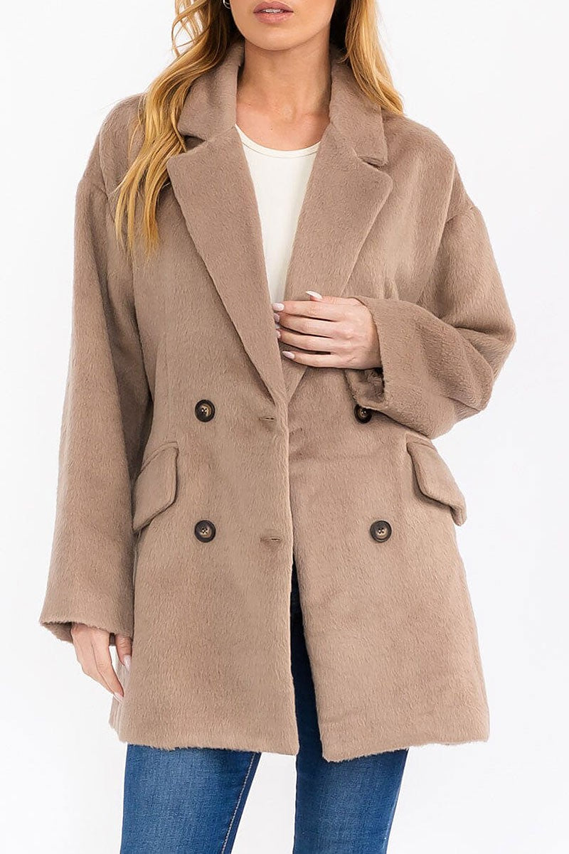 Long sleeve button closure coat (RVWT7678)