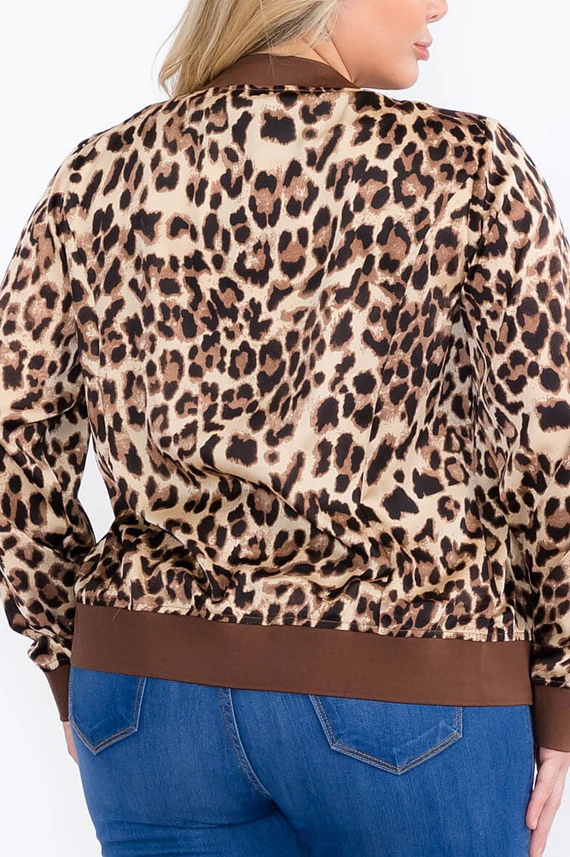 Zipper closure animal print jacket (RVWT9080)