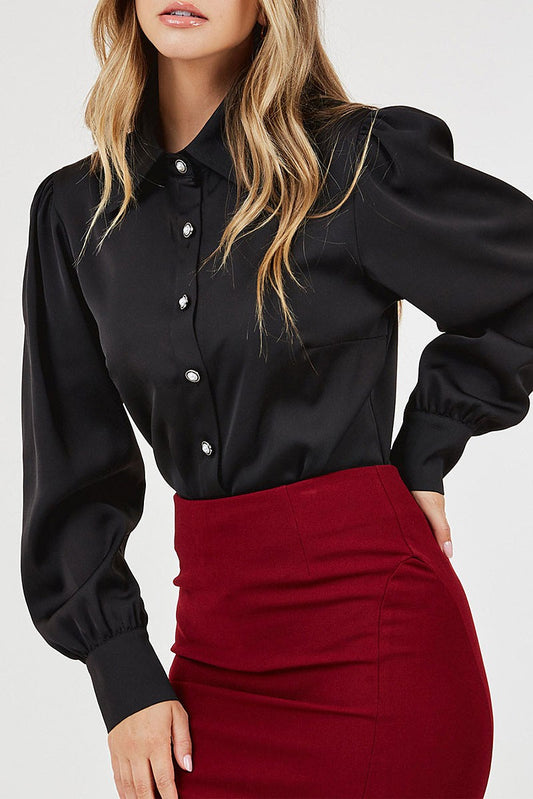 Long sleeve button up blouse (RVWT9183)