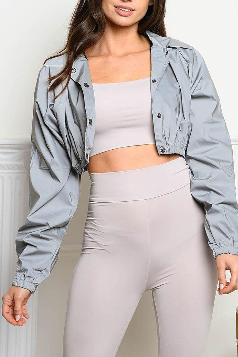 Cropped button up jacket (EDWT4057)