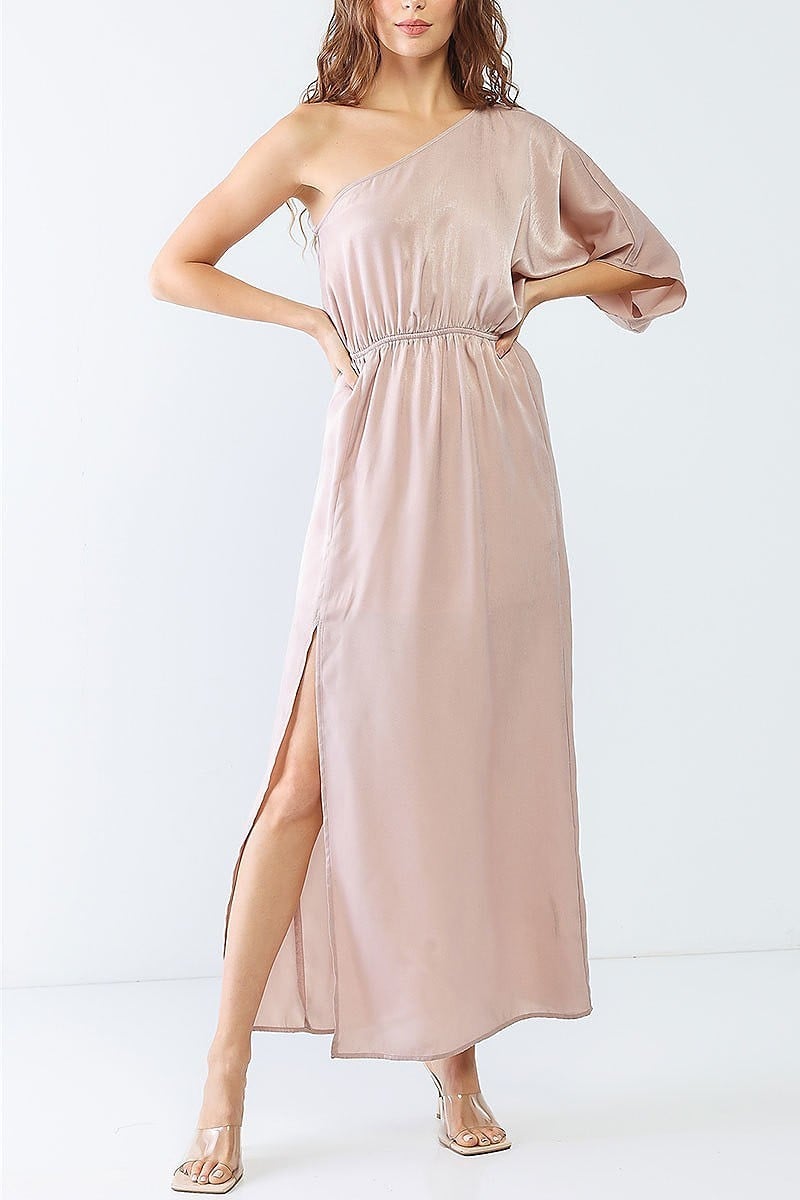 One shoulder batwing sleeve maxi dress (TED1293)