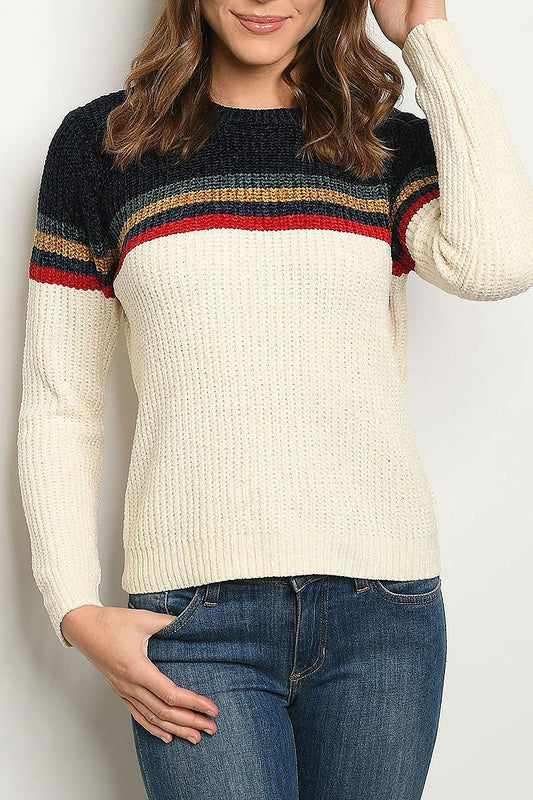 Color block stripe sweater (DGS4810)