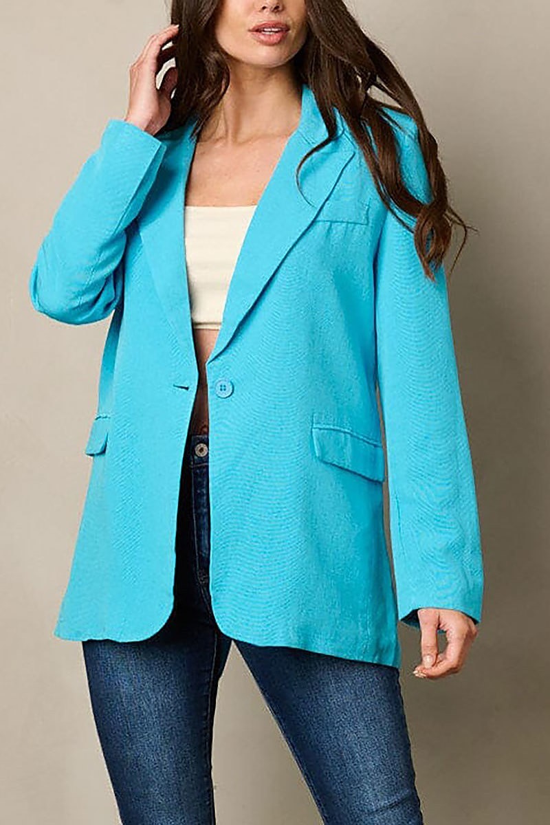 Long sleeve button closure blazer (EFWT1908)