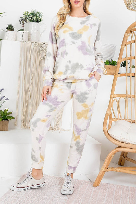 Tie dye top and pants set (EF2923)