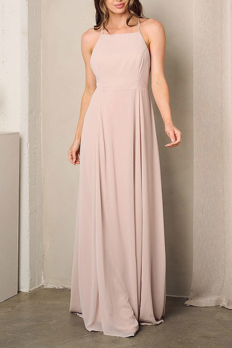 Sleeveless open back maxi dress (EFWT3072)