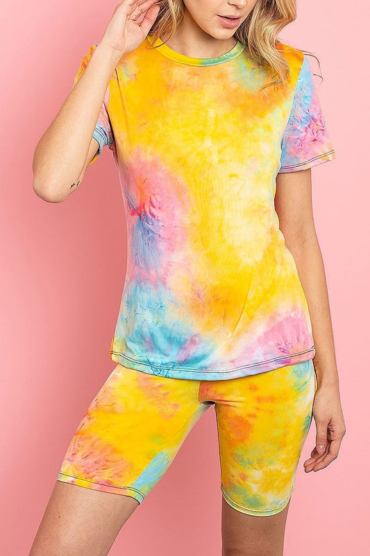 Tie dye top and short set (ED7949)