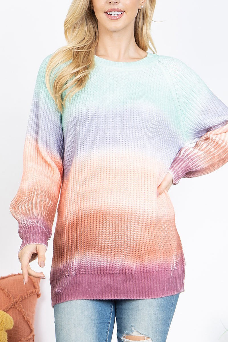 Multi tie dye knitted sweater (DGS5820)