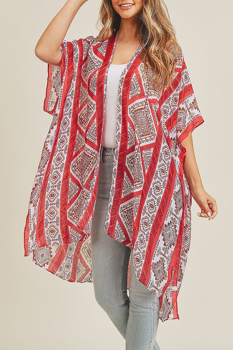 Tribal pattern kimono (EF3474)