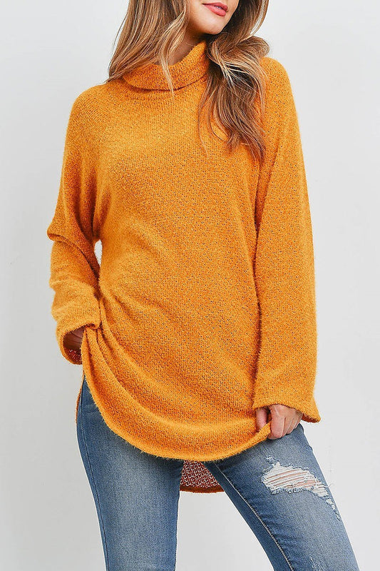 Cowl neck loose fit sweater top (EF1254)