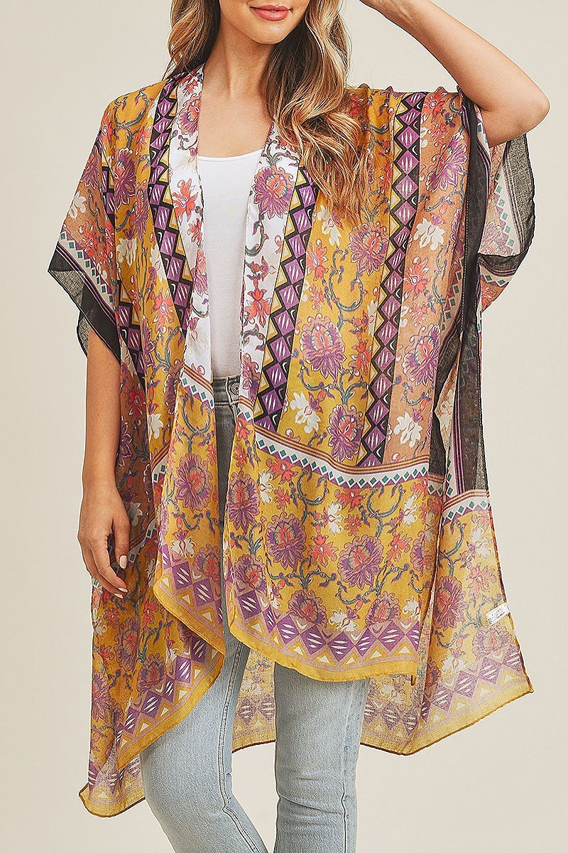 Flower pattern kimono (EF3486)