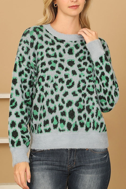 Leopard knitted sweater (DGS6684)