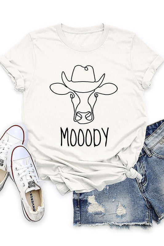 Moody cow with cowboy hat top (EF3872)