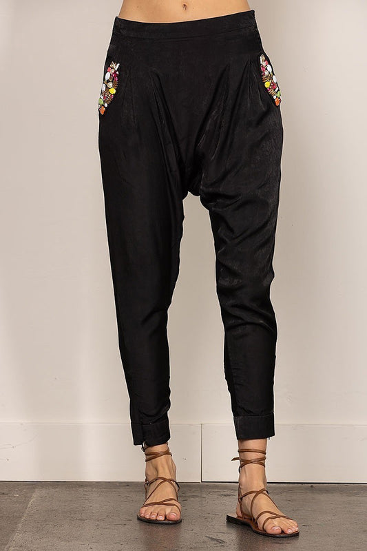 Harem beads detailed pants (EDSW4308)