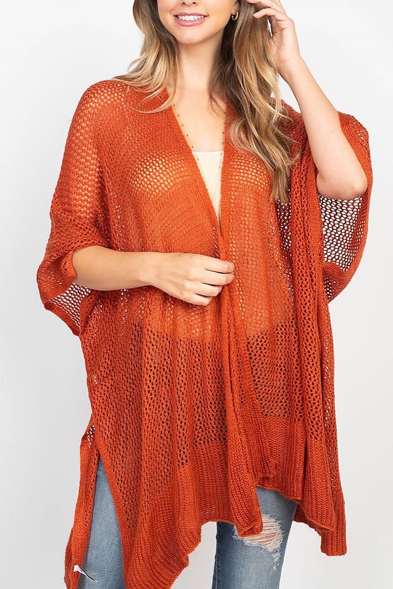 Crochet mesh summer kimono cardigan (DGS5460)