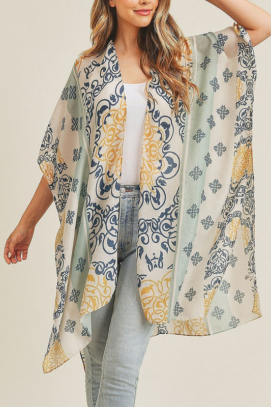 Bohemian pattern kimono (EF3482)