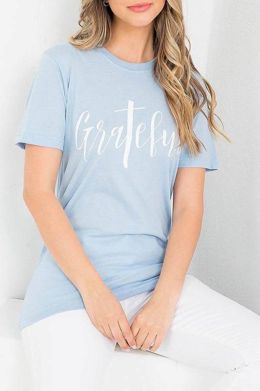 Grateful graphic tee top (EF3538)